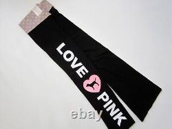 BLING Victoria Secret Pink ORIGINAL NEON HEART DOT DOG LOGO HOODIE PANT M XL SET