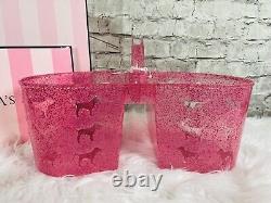 NEW LIMITED EDITION Victorias Secret PINK Shower Caddy SPARKLE Glitter Dog