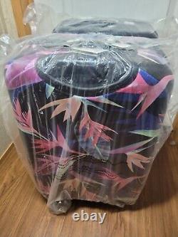 NOS Victorias Secret Pink HARD SHELL GRAPHIC Carry On Wheelie Suitcase Bag W Tag