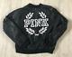 NWT Victoria Secret VS Pink White Crest Black Bomber Jacket L NEW