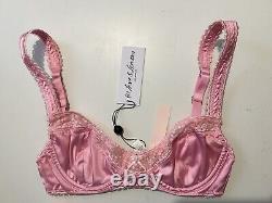 Nwt Victoria Secret For Love & Lemons Posie Bra Xs & Thong Panty S Pink Set