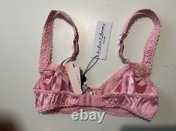 Nwt Victoria Secret For Love & Lemons Posie Bra Xs & Thong Panty S Pink Set