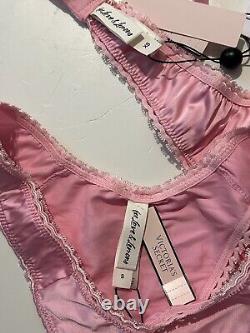 Nwt Victoria Secret For Love & Lemons Posie Bra Xs & Thong Panty S Pink Set