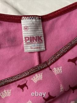 Nwt Victoria's Secret Pink M Crown Love Dog Vintage Rare Bikini Panties Hipster