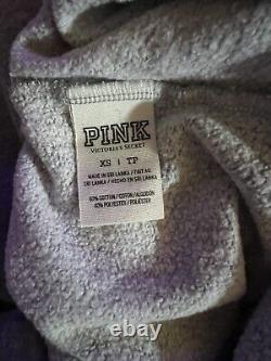 PINK-Victoria Secret Bling Tropical flower full zip hoodie/Capri Sweats Set XS