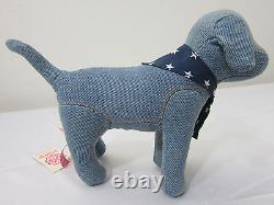 RARE NEW Victoria Secret Pink DENIM BLUE STAR SCARF BANDANA MINI DOG COLLECTIBLE