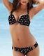 RARE Victoria Secret Bombshell Black Pink Gold Bikini 36DD Top/ Large Bottom