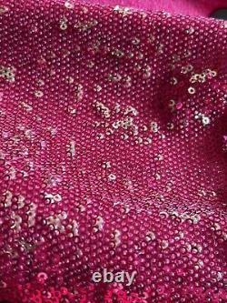 RARE Victorias Secret Pink Sequins Bling Varsity Jacket Fleece LIM. ED HTF L