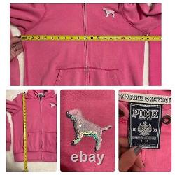 Rare vintage victorias secret pink sequin tracksuit set small