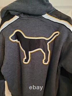 Victoria Secret Campus Sherpa Hood Dog Hoodie Pullover Size Large