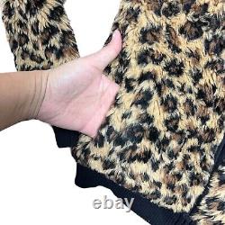 Victoria Secret Love Pink WMNS M Fashion Show Exclusive Leopard Full Zip Sweater