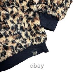 Victoria Secret Love Pink WMNS M Fashion Show Exclusive Leopard Full Zip Sweater