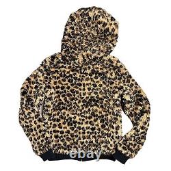 Victoria Secret Love Pink WMNS M Fashion Show Exclusive Leopard Full Zip Sweater