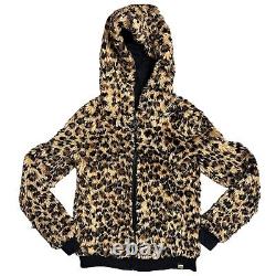 Victoria Secret Love Pink WMNS M Fashion Show Exclusive Leopard Full Zip Sweater