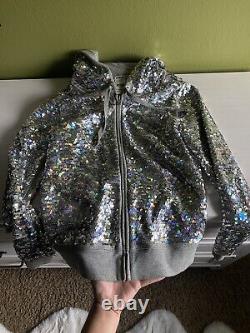 Victoria Secret PINK Bling Sequin Fashion Show Hoodie Jacket 2013 Small HTF