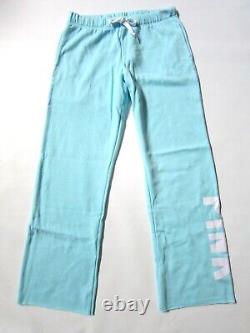 Victoria Secret Pink BLUE BASEBALL LOGO 3/4 TEE SHIRT BOYFRIEND PANT XL COZY SET