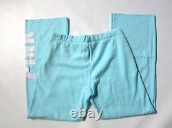 Victoria Secret Pink BLUE BASEBALL LOGO 3/4 TEE SHIRT BOYFRIEND PANT XL COZY SET