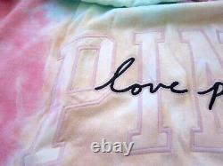 Victoria Secret Pink FREYA TIE DYE LOGO PULLOVER HOODIE LEGGING PANT XL 2XL SET