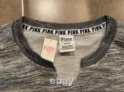 Victoria Secret Pink Medium SET Classic Sweatpants Pant 2 Shirts Gray Pink Logo