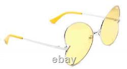 Victoria Secret Pink PK0012 16G Yellow Silver Butterfly Sunglasses 59-18-140