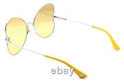 Victoria Secret Pink PK0012 16G Yellow Silver Butterfly Sunglasses 59-18-140