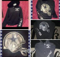 Victoria Secret Pink Sequin Dallas Cowboys Jacket Hoodie