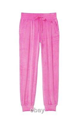 Victoria Secret Pink Velour Set Pants & Jacket Barbie Tracksuit Jogger Med VS51A