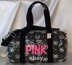 Victoria's Secret PINK Monogram BLING Bag Duffle Gym Carry-on Luggage NEW NWT