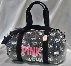 Victoria's Secret PINK Monogram BLING Bag Duffle Gym Carry-on Luggage NEW NWT
