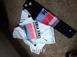 Victoria's Secret Pink Rainbow Ombre Hoody & Rainbow Leggings L HTF