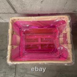 Victoria secret VS Pink Clear Plastic Bin w insert new