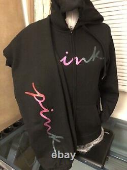 Victoria secret pink Large Rainbow Bling Sweat & Hoodie Set NEW S