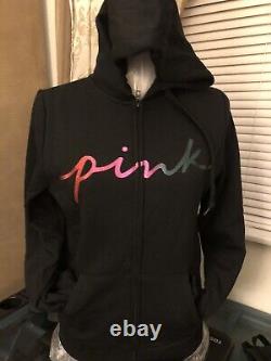 Victoria secret pink Large Rainbow Bling Sweat & Hoodie Set NEW S