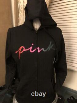 Victoria secret pink Large Rainbow Bling Sweat & Hoodie Set NEW S