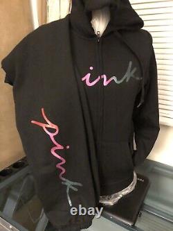 Victoria secret pink Large Rainbow Bling Sweat & Hoodie Set NEW S