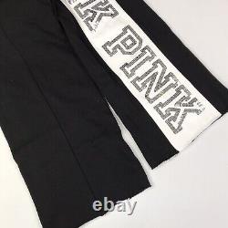 Victorias Secret PINK Bling Boyfriend XSMALL Pants/Sweatpants Black/White BLING