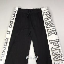 Victorias Secret PINK Bling Boyfriend XSMALL Pants/Sweatpants Black/White BLING