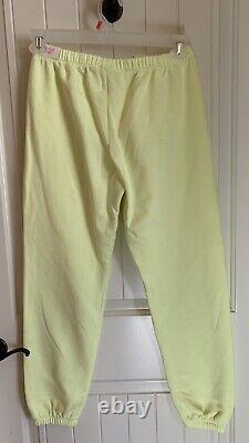 Victorias Secret PINK Sz M Classic Sweatpants Set Yellow Tshirt Sz s