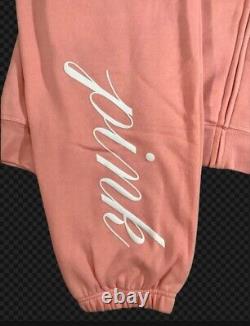 Victorias Secret Pink Full Zip Hoodie Shorts & Tee Shirt 3pc LXL CoralPeach NWT