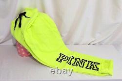 Victorias Secret Pink GRAPHIC NEON Classic Sweatpants Sweat Pant NWT S
