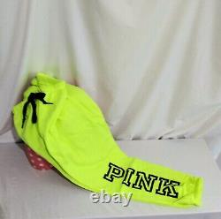 Victorias Secret Pink GRAPHIC NEON Classic Sweatpants Sweat Pant NWT S