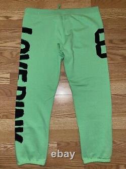 Vintage Victoria Secret PINK Neon Green Jogger Boyfriend Hoodie Outfit Set L