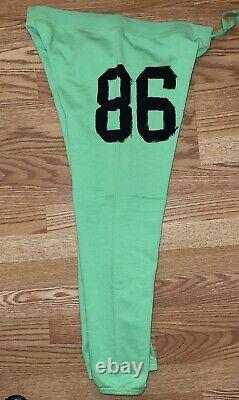 Vintage Victoria Secret PINK Neon Green Jogger Boyfriend Hoodie Outfit Set L