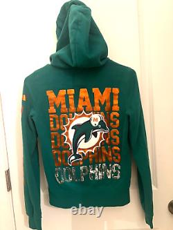 Vintage Victoria's Secret PINK Miami Dolphins Green Sequin Full Zip XS Jacket