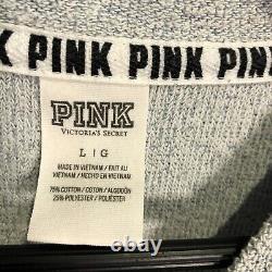 Vintage pink victoria secret large l sweater dusty gray towel 90s y2k campus s14