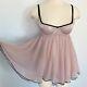 Y2K Victoria's Secret Ballerina Babydoll Satin Mesh Chemise Fairy Slip Dress